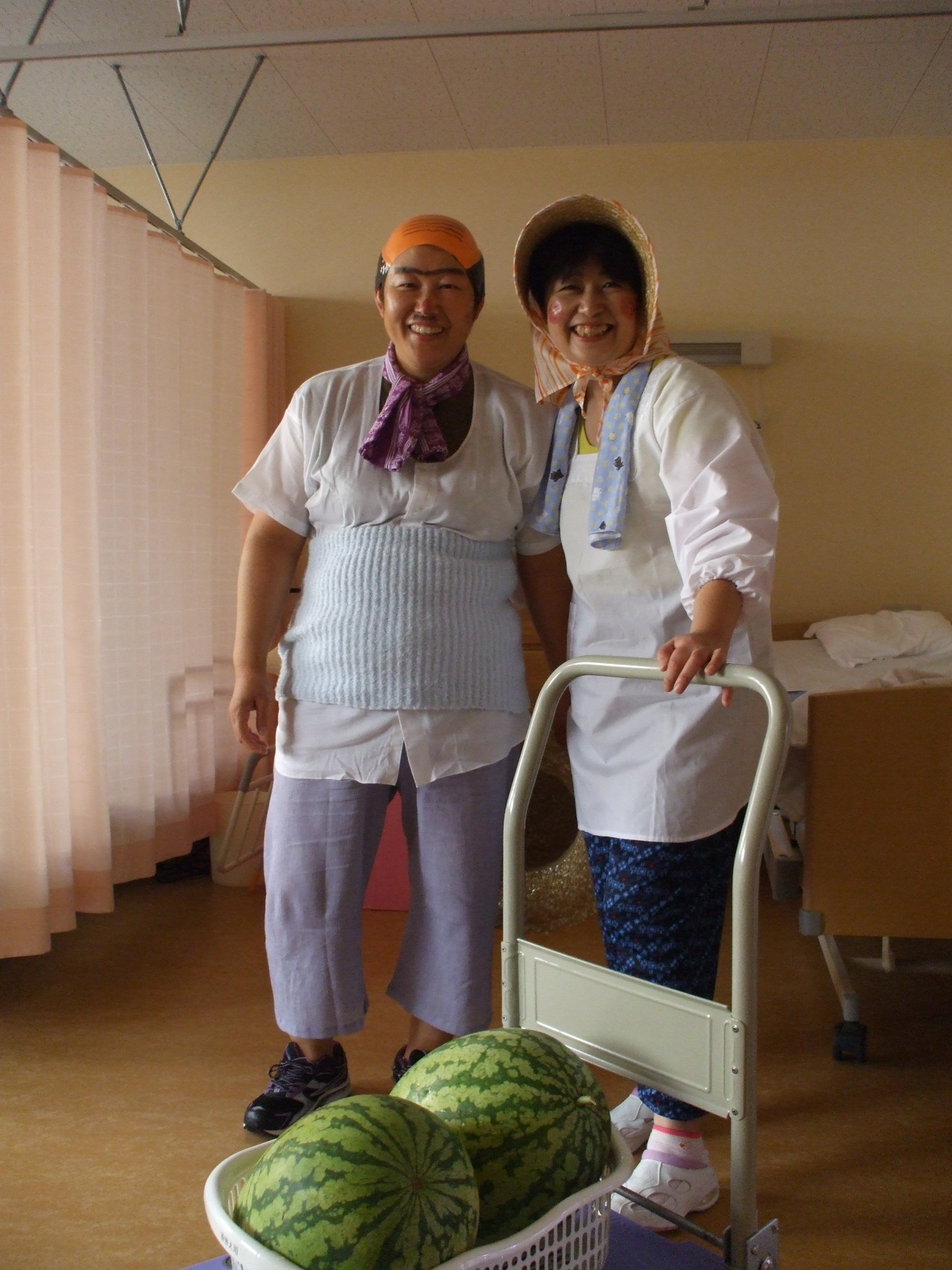 すいか割りの様子